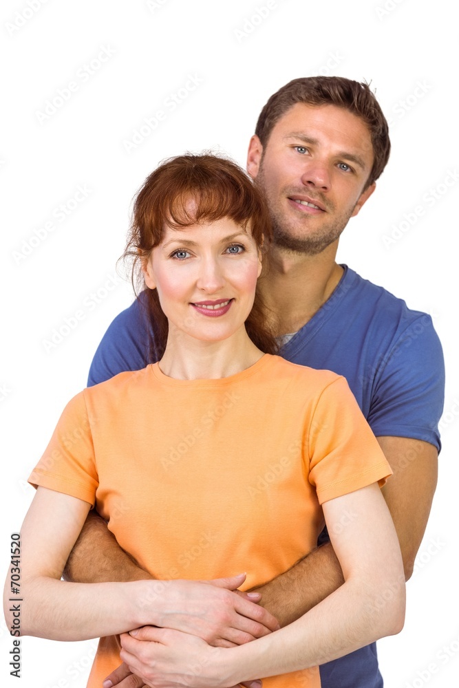 Happy couple looking at camera Happy couple looking at camera