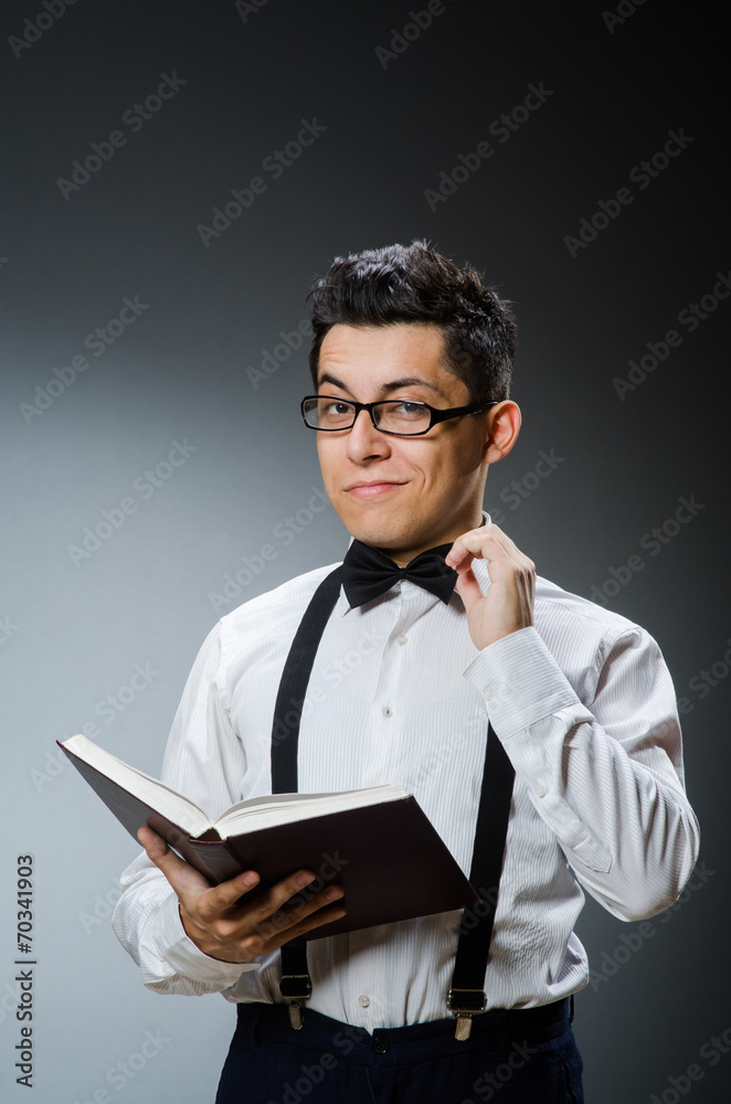 Man with book Man with book