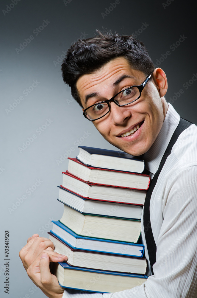 Man with book Man with book