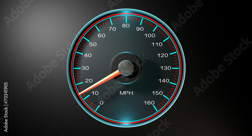Speedometer MPH Slow photo