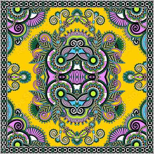 Traditional ornamental floral paisley bandanna