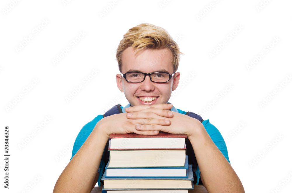 Young student isolated on the white background Young student isolated on the white background