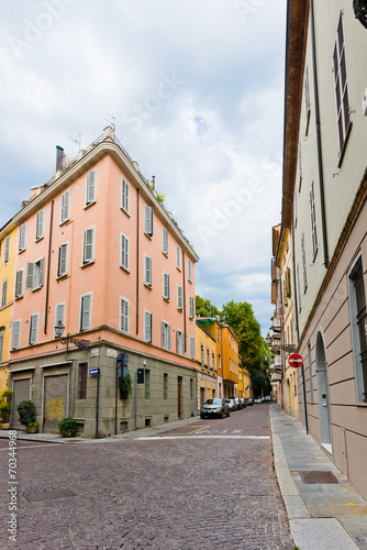 Fototapeta Naklejka Na Ścianę i Meble -  Beautiful street view in Parma. Italy