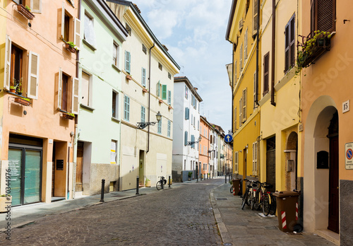 Beautiful street view in Parma. Italy