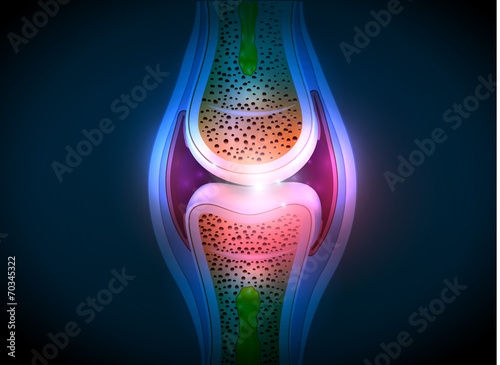 Synovial joint anatomy abstract bright design