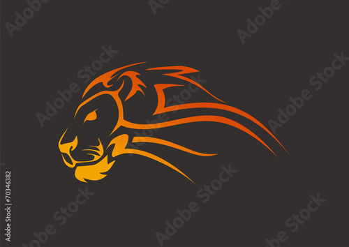 lion head in logo vector