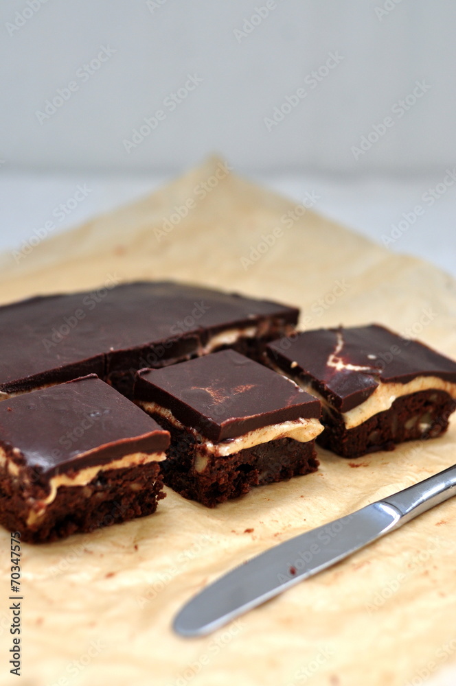Brownie with cream cheese Brownie with cream cheese