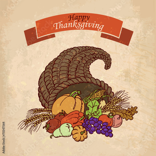 Vector background Thanksgiving Day. Greeting Card