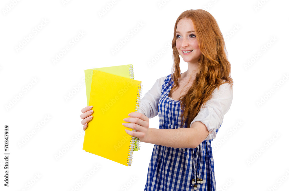 Young student isolated on the white background Young student isolated on the white background