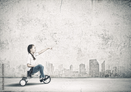 Girl riding bike