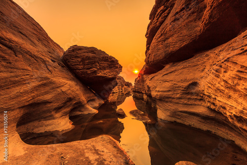 Grand Canyon of Thailand called Sam-Pan-Bok in the sunset