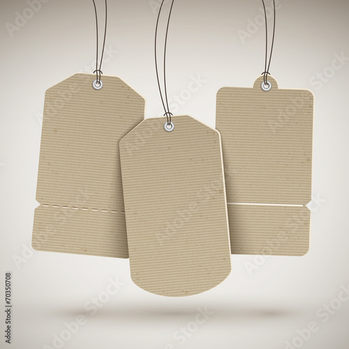 blank brown price tags