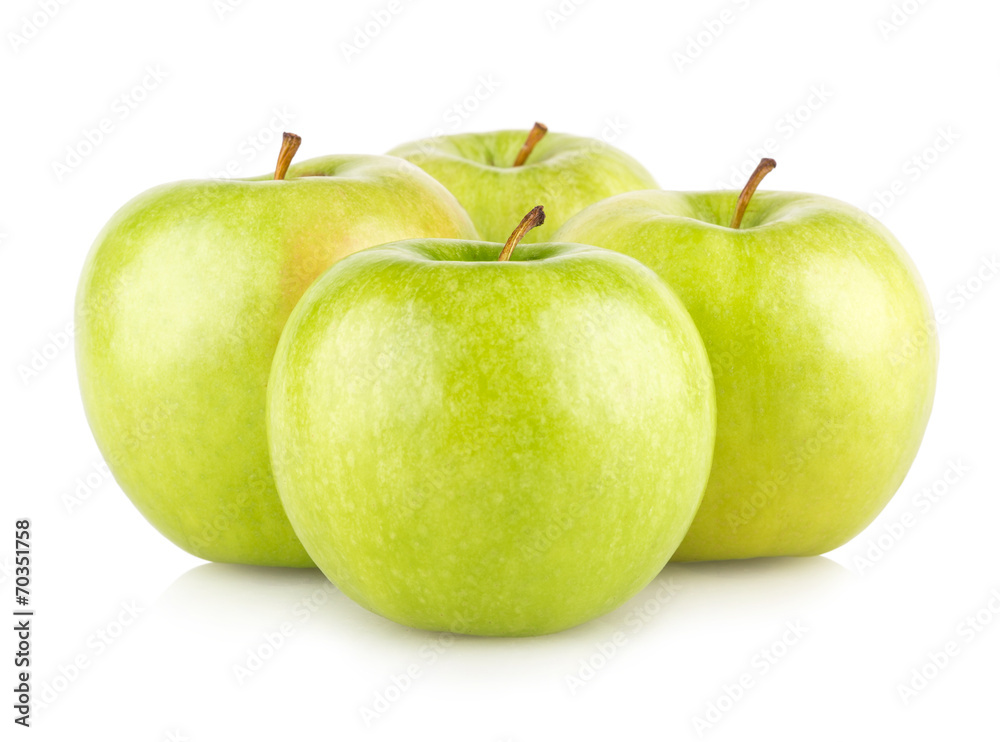 green apples isolated on white background green apples isolated on white background