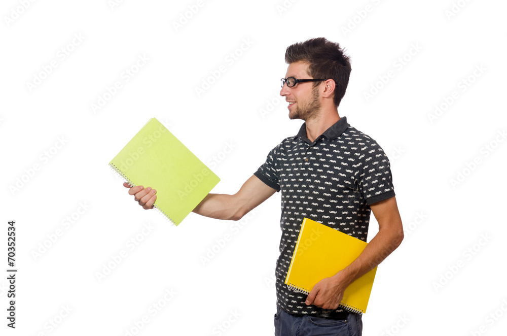 Young student isolated on the white background Young student isolated on the white background