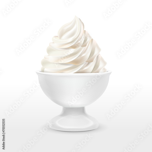 blank food container with milk ice cream