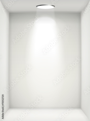 white wall with empty niche
