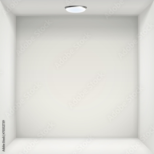 white wall with empty niche