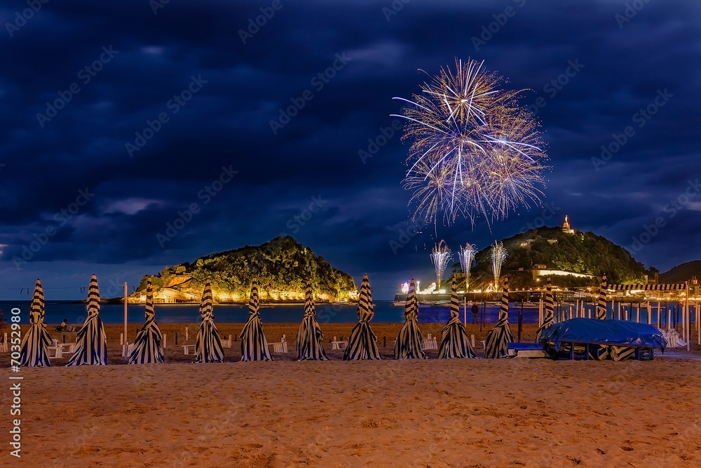 Fototapeta premium Fajerwerki San Sebastian