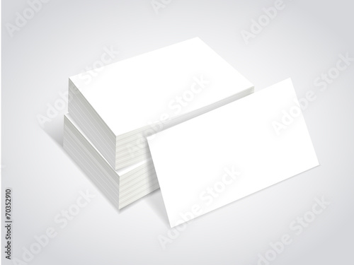 stack of blank business card