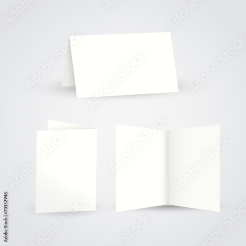 blank folded paper flyer © JoyImage