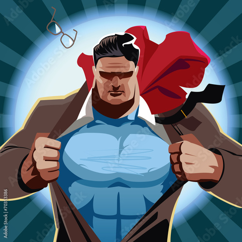 Superhero businessman