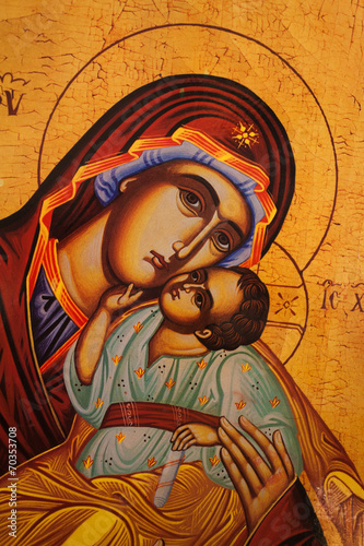 Traditional orthodox icon of Mother Mary