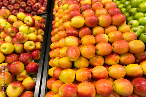 Apple stall in big supermarket