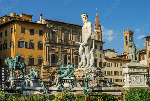 Fontana del Nettuto, Statua, piazza della Signoria, Firenze