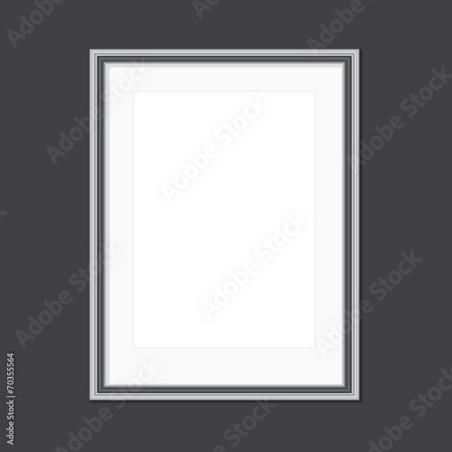 Black and white picture frame with window mat