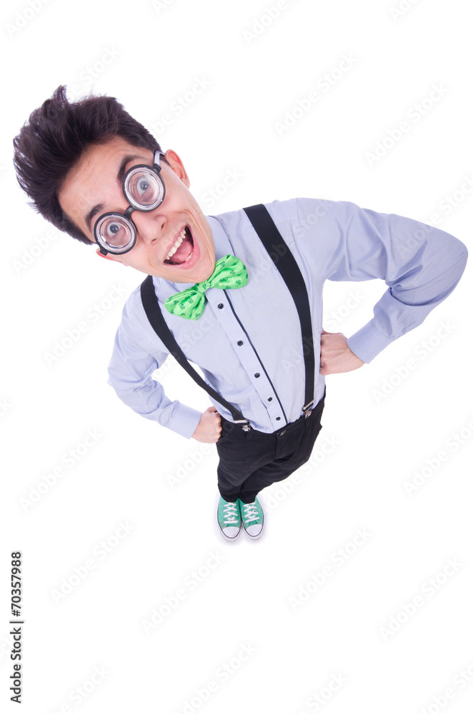 Funny guy isolated on the white background Funny guy isolated on the white background