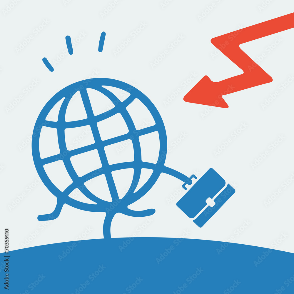 Symbol of the global financial crisis Symbol of the global financial crisis