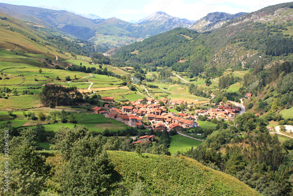 Typical old village Cantabria, Spain
