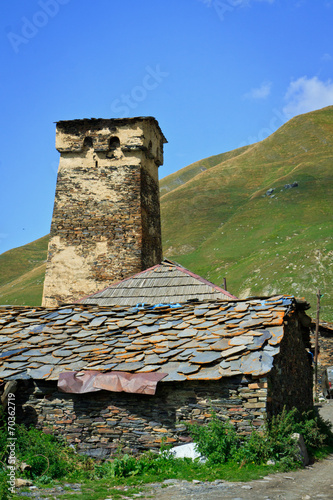 Country landscape in Svaneti