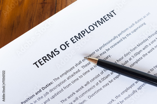 Terms of Employment photo