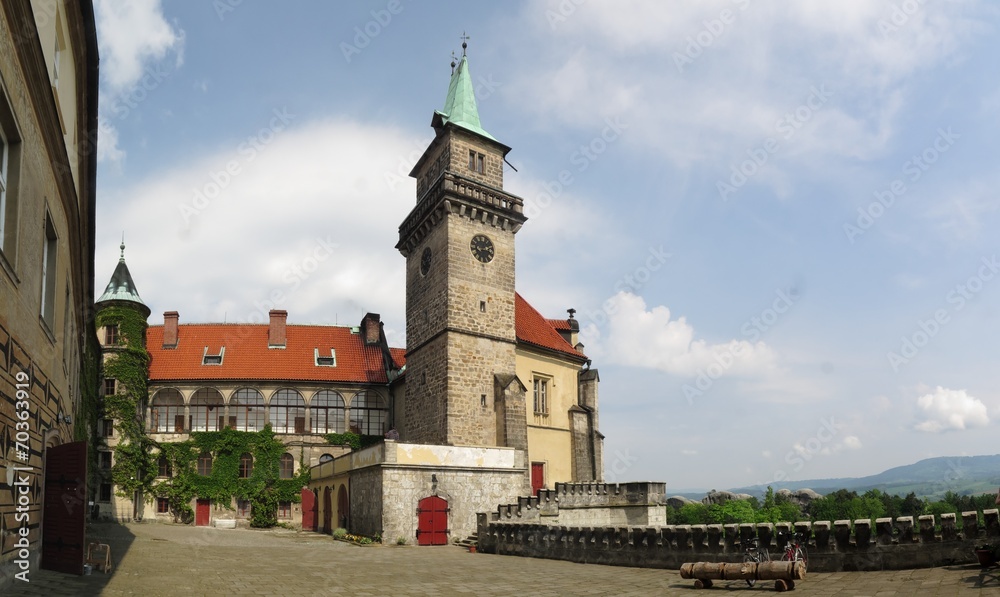 Hruva skala castle in Czech Paradise in Czech republic