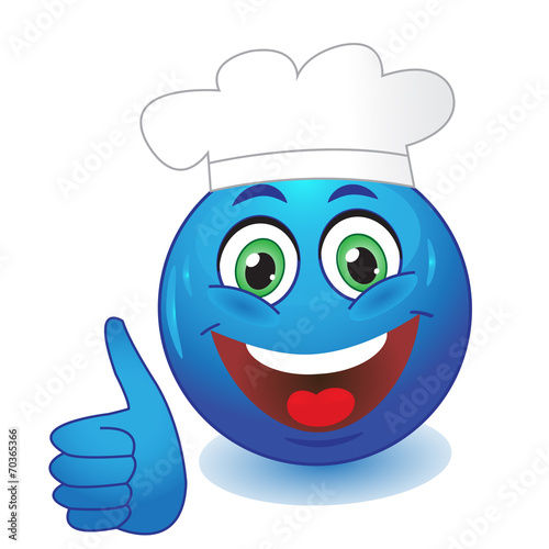 Blue thumb up emoticon