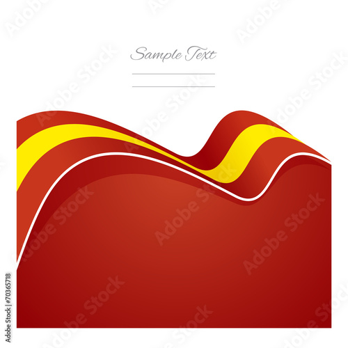 Spain abstract flag ribbon vector