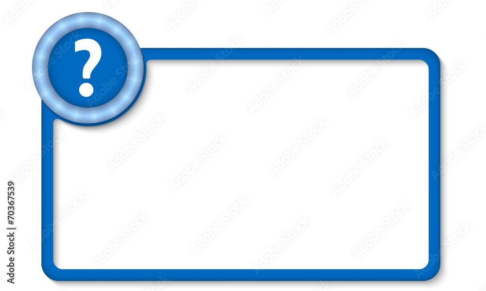 vector frame for entering text with question mark