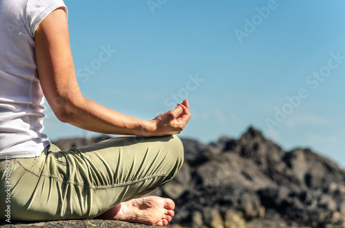 Practicing Yoga Outdoor