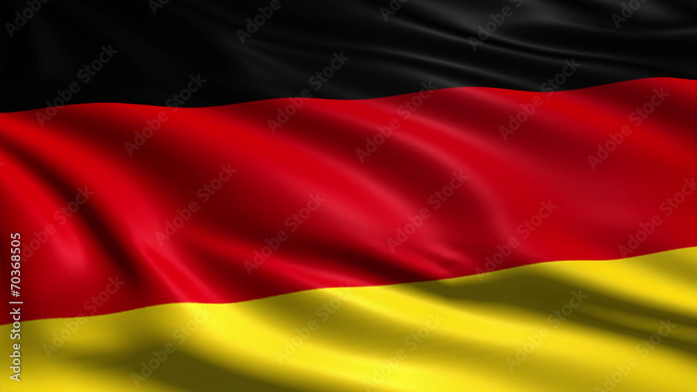 flag of Germany with fabric structure; looping flag of Germany with fabric structure; looping
