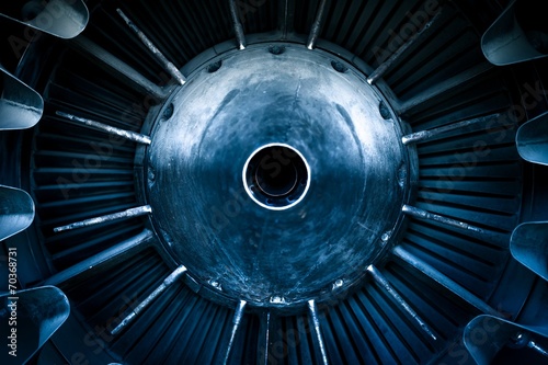 Closeup of a jet engine photo