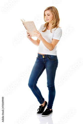 Student woman with book