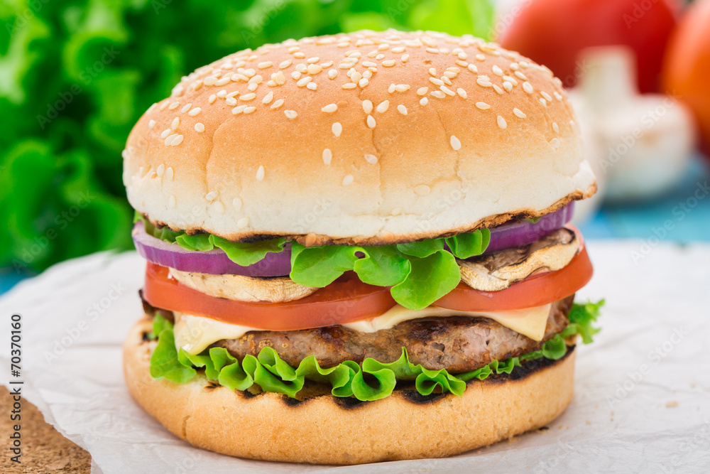 Home made burger Home made burger