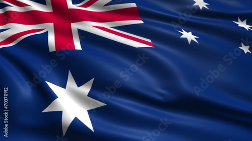 flag of Australia with fabric structure; looping