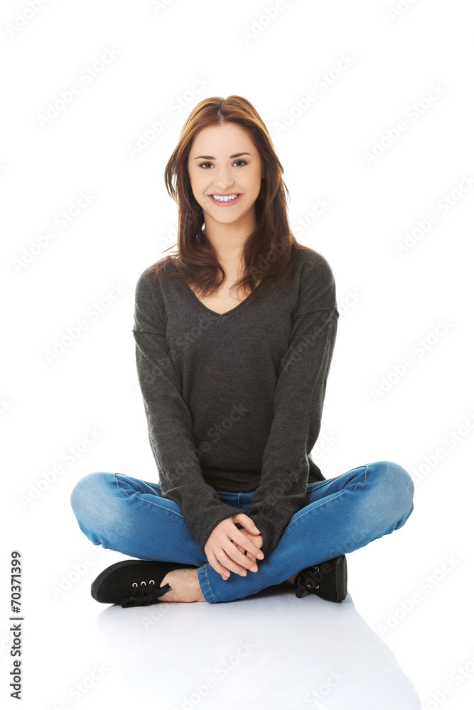 Young casual woman style. Studio portrait Young casual woman style. Studio portrait