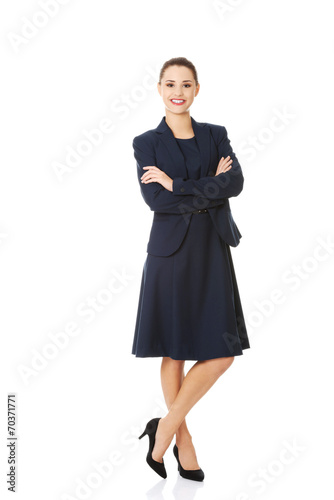 Portrait of happy young business woman