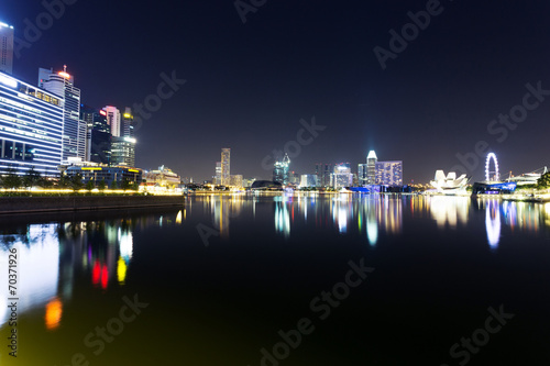 night cityscape of modern city