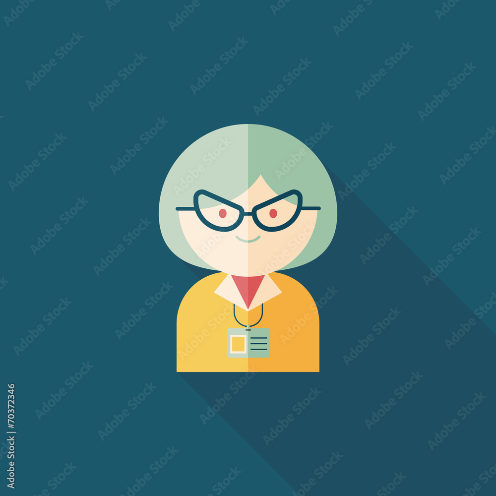 businesswoman flat icon with long shadow,eps10 businesswoman flat icon with long shadow,eps10