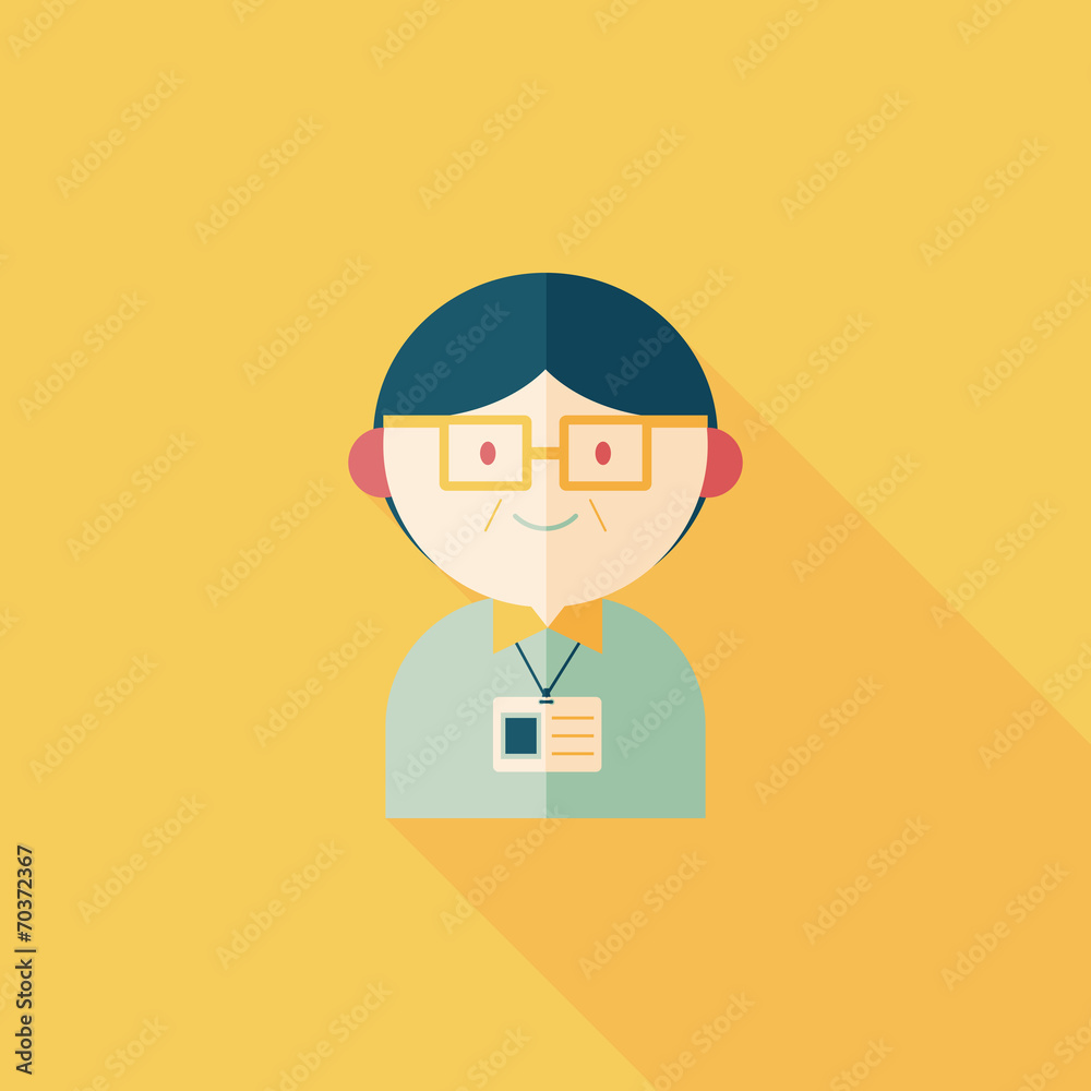 businessman flat icon with long shadow,eps10