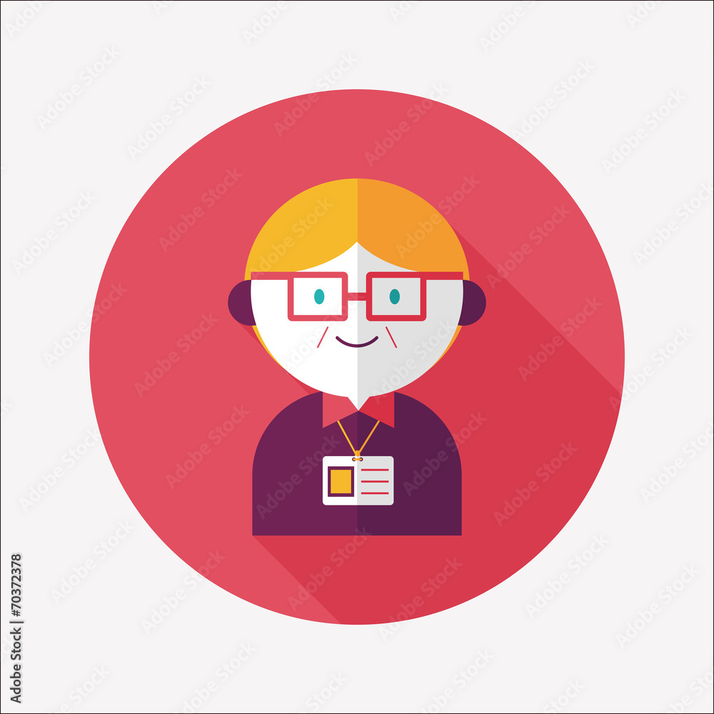 businessman flat icon with long shadow,eps10 businessman flat icon with long shadow,eps10